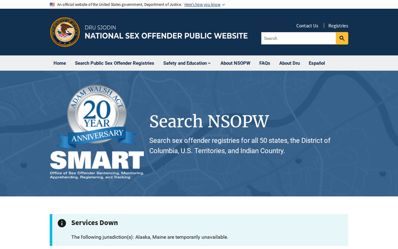 Metcalfe County sex offender lookup through the national NSOPW search